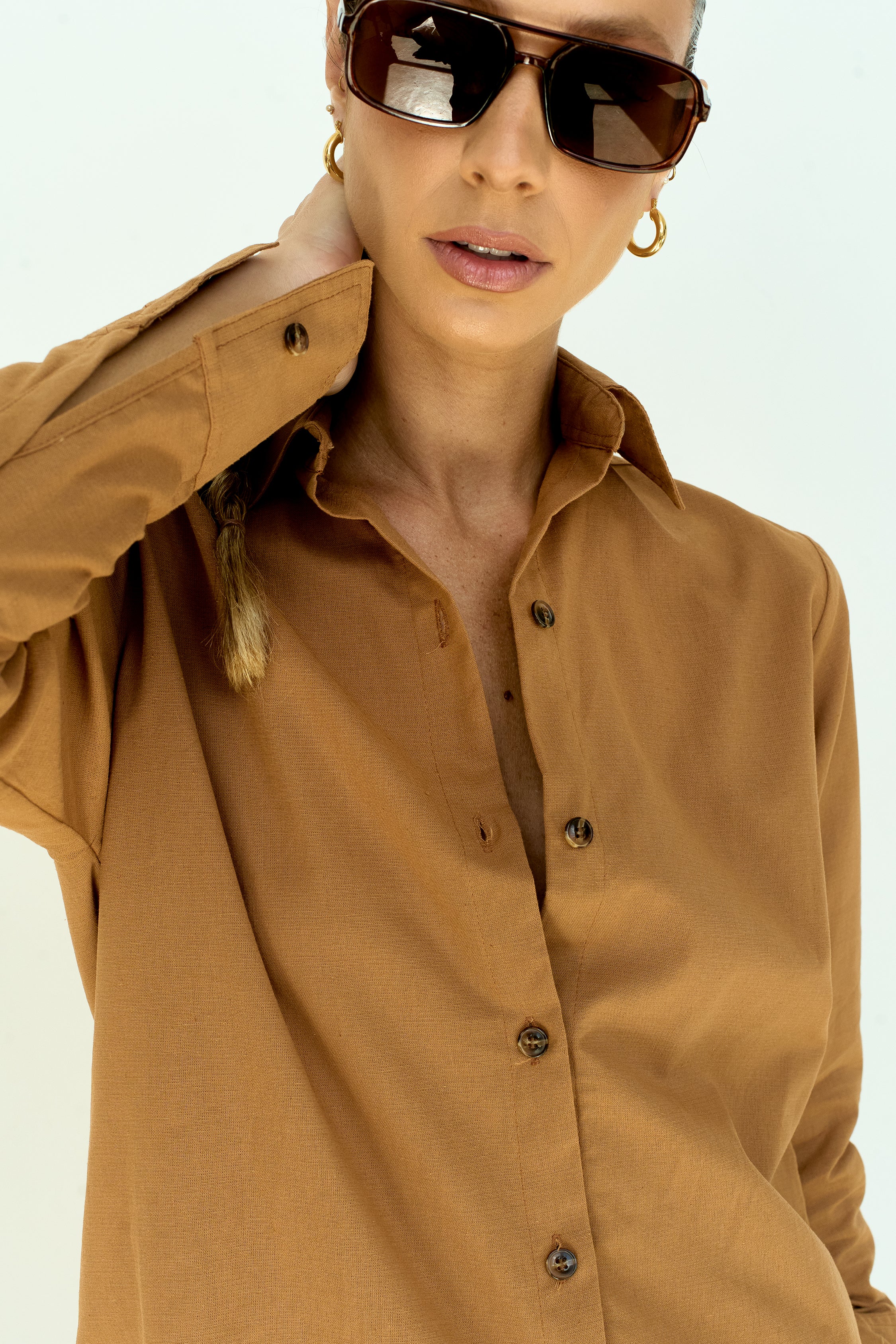 CAMISA LINHO MOCCA