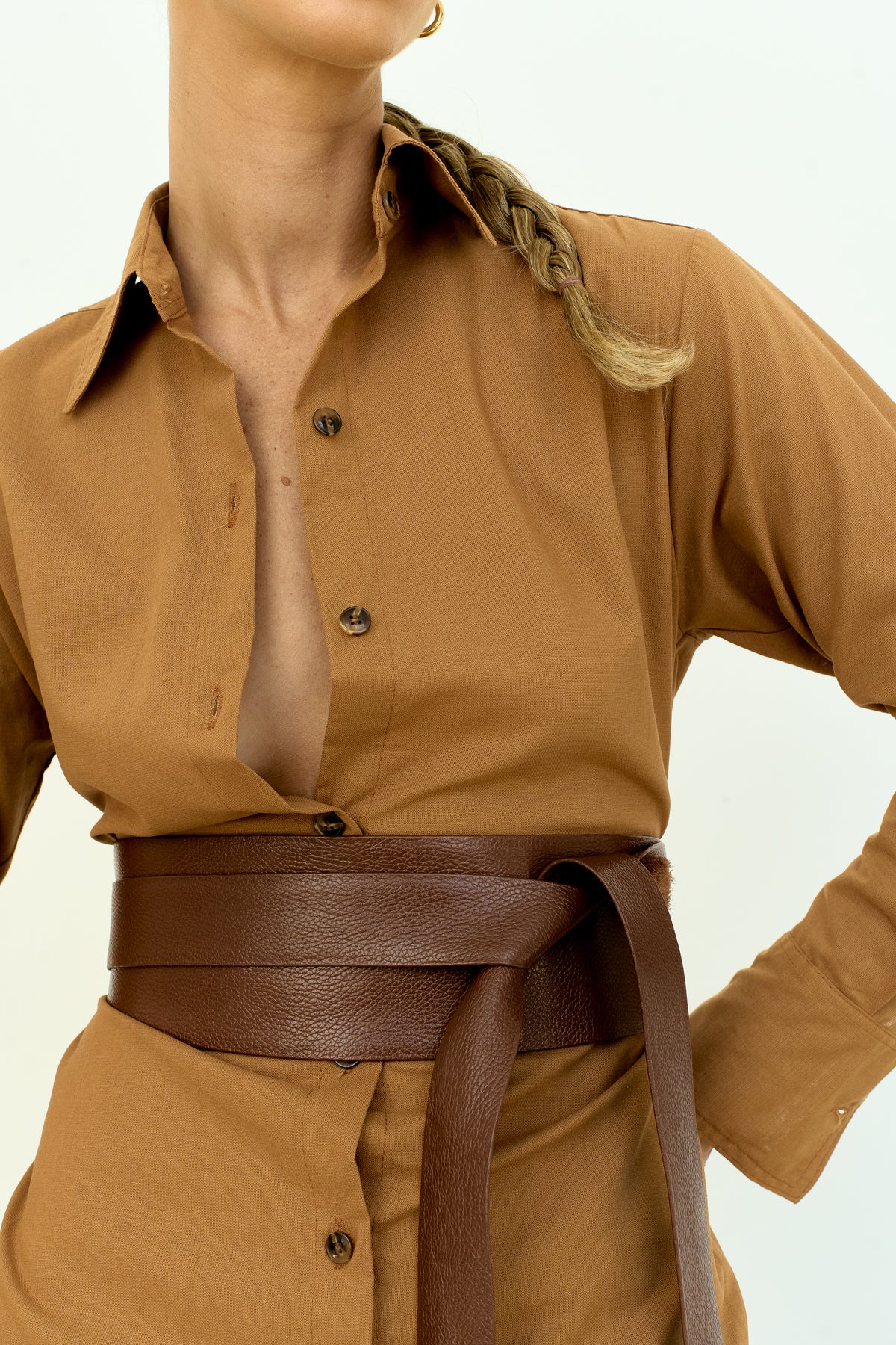 CAMISA LINHO MOCCA
