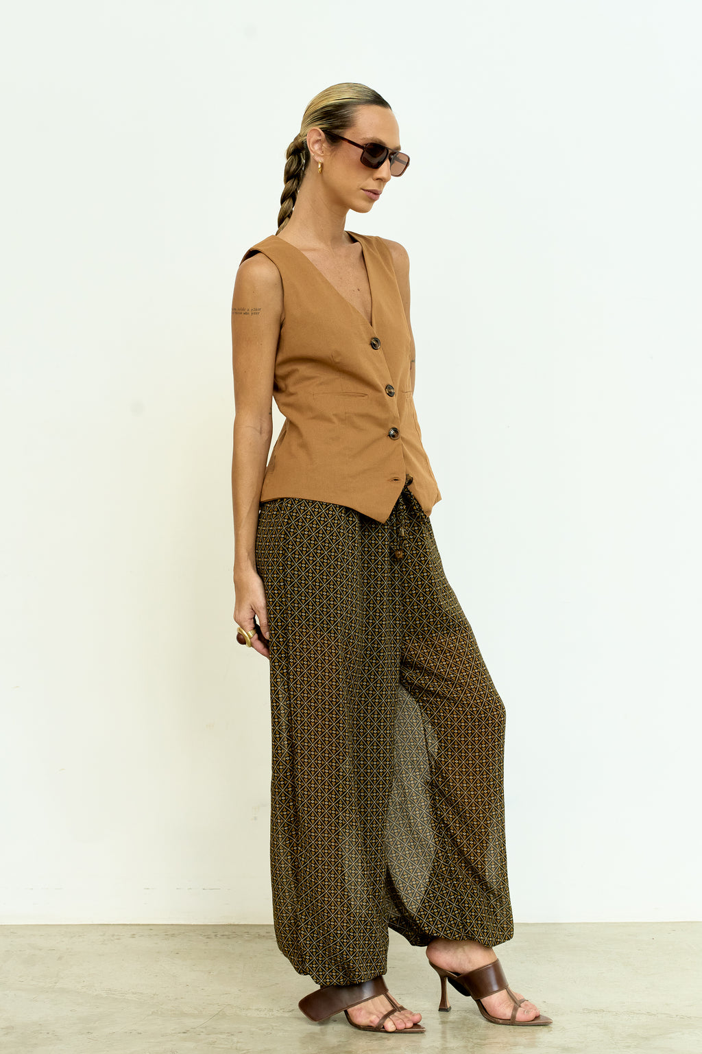 CALÇA BALLOON ESTAMPADA