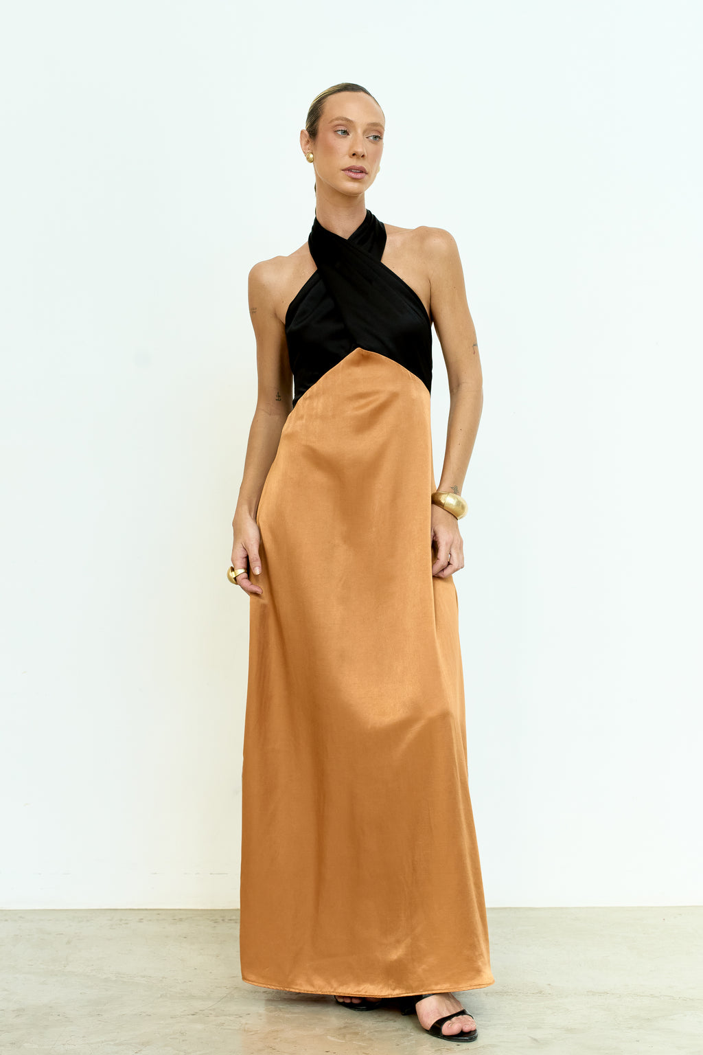VESTIDO FESTA COBRE