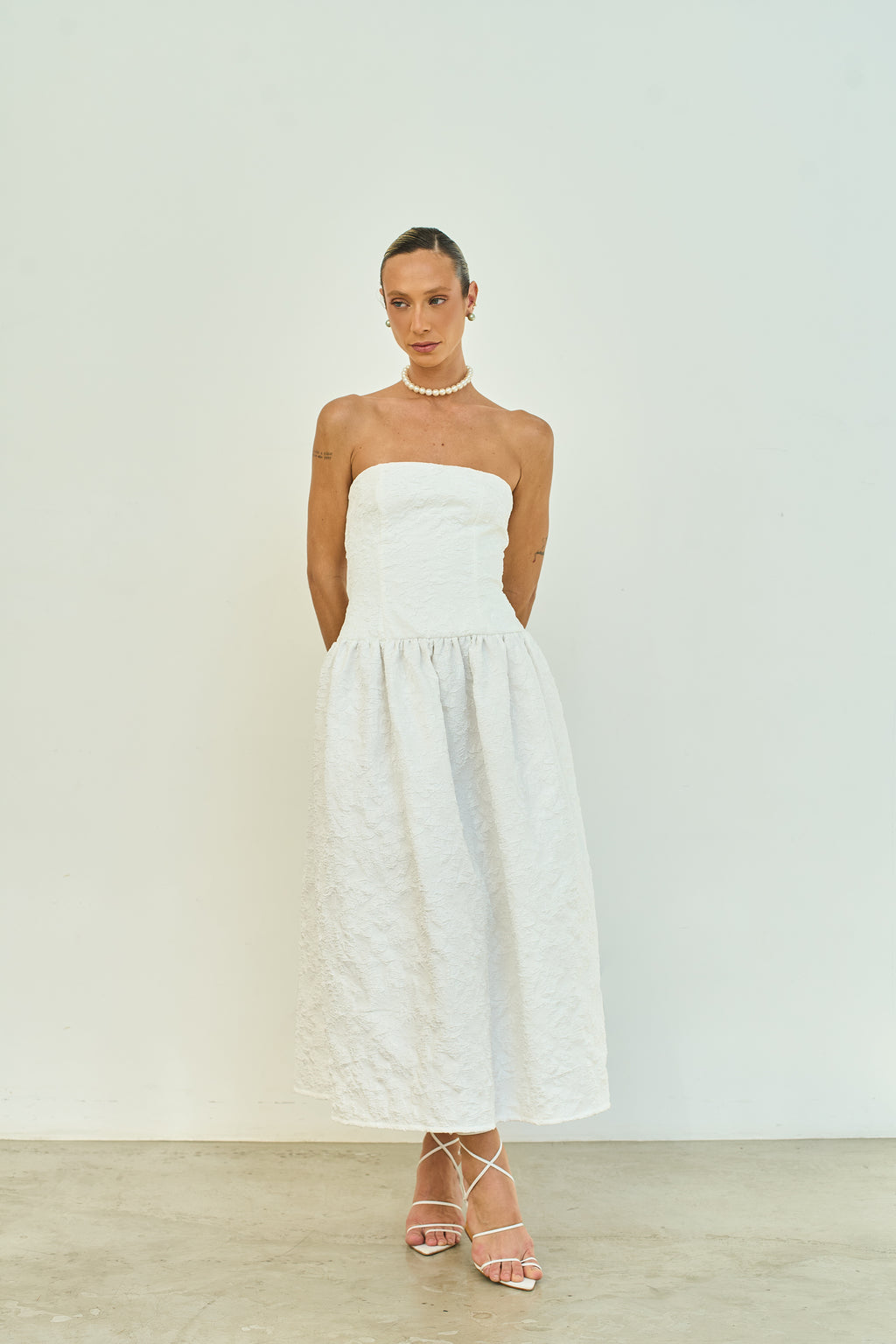 VESTIDO MIDI JACQUARD