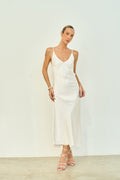 SLIP DRESS OFF WHITE