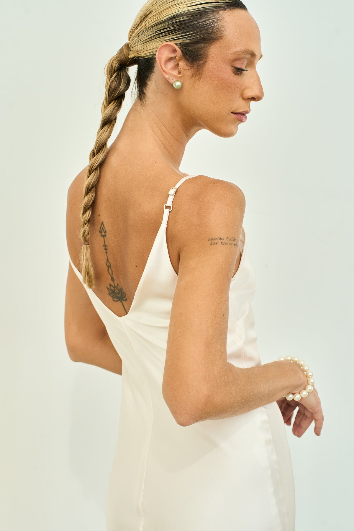 SLIP DRESS OFF WHITE