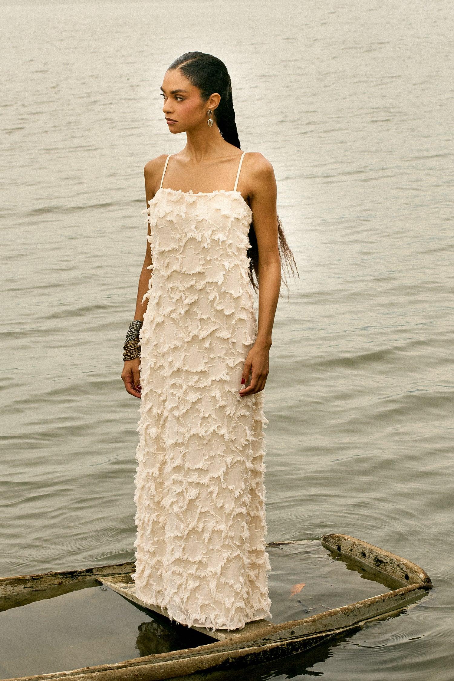 VESTIDO MIDI PÉTALAS - BOOBOO