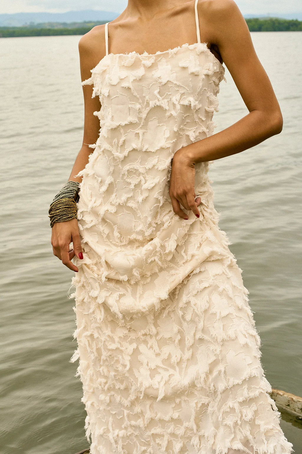 VESTIDO MIDI PÉTALAS - BOOBOO