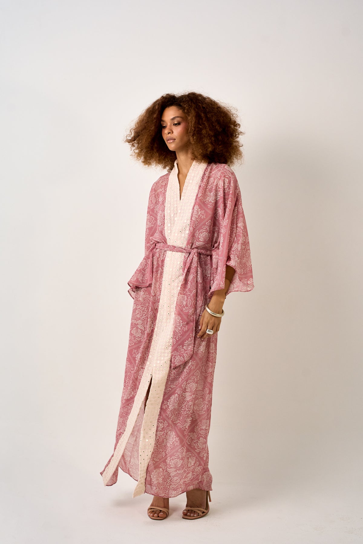 KIMONO LONGO PAISLEY ROSE