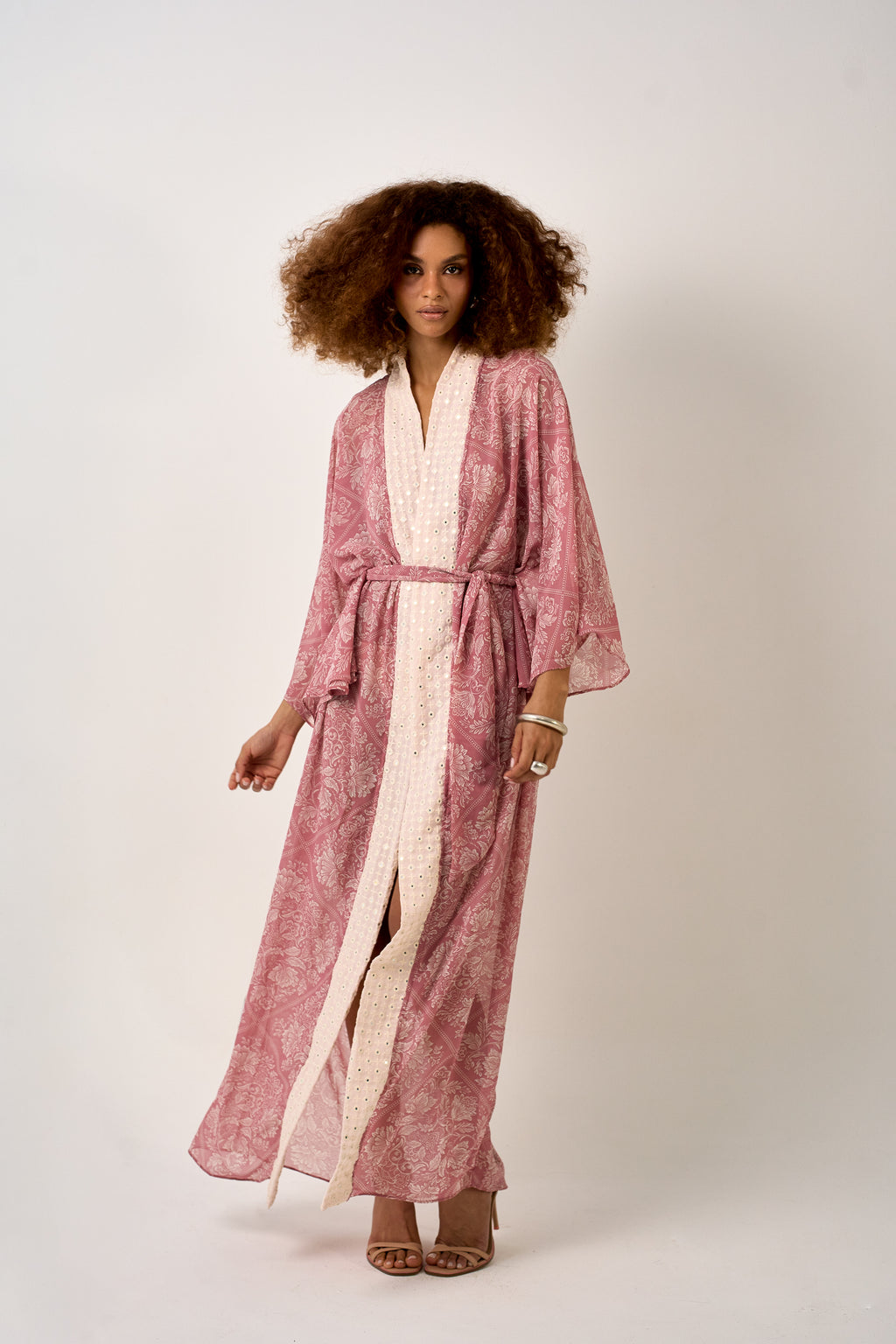 KIMONO LONGO PAISLEY ROSE