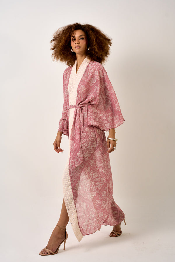 KIMONO LONGO PAISLEY ROSE