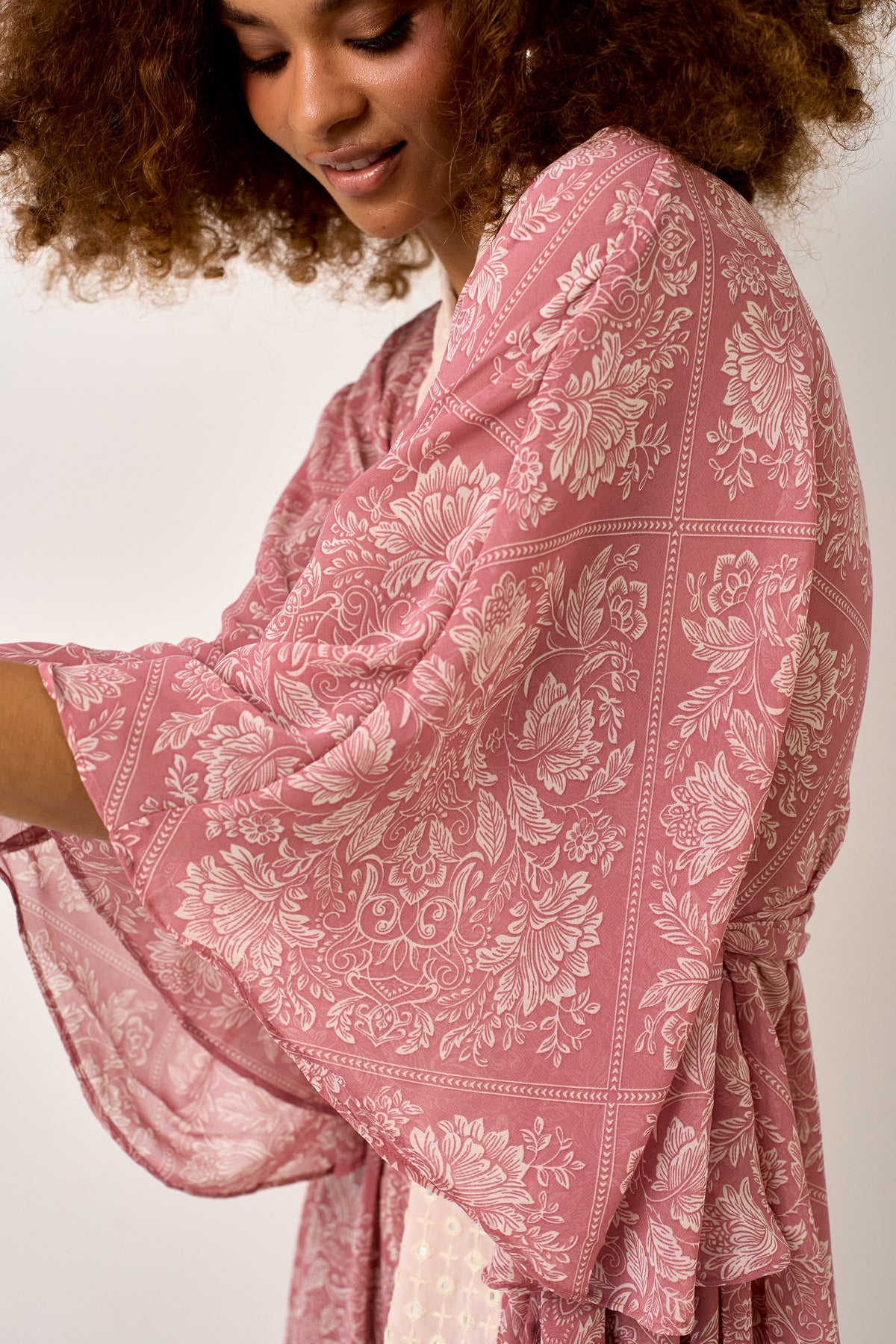 KIMONO LONGO PAISLEY ROSE