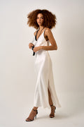 SLIP DRESS OFF WHITE