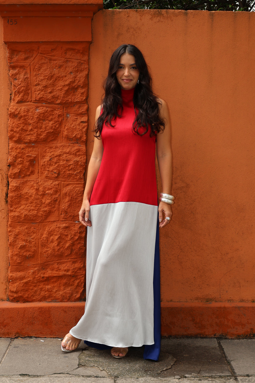 VESTIDO COLOR BLOCK MARINHO