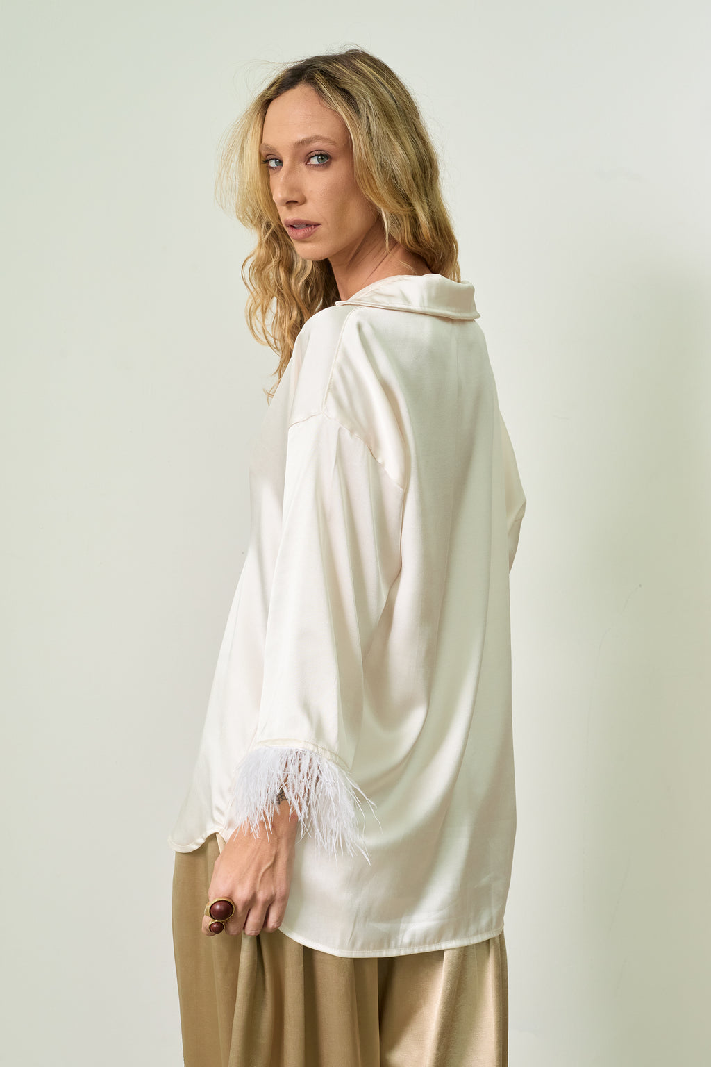 CAMISA LINHO PURO OFF WHITE