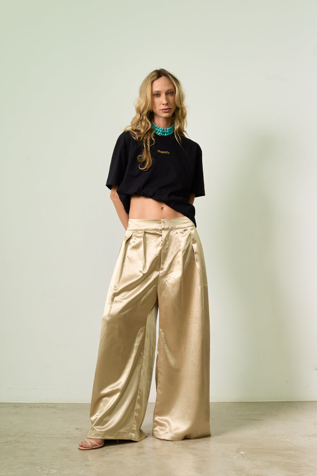 CALÇA GLOW DOURADA