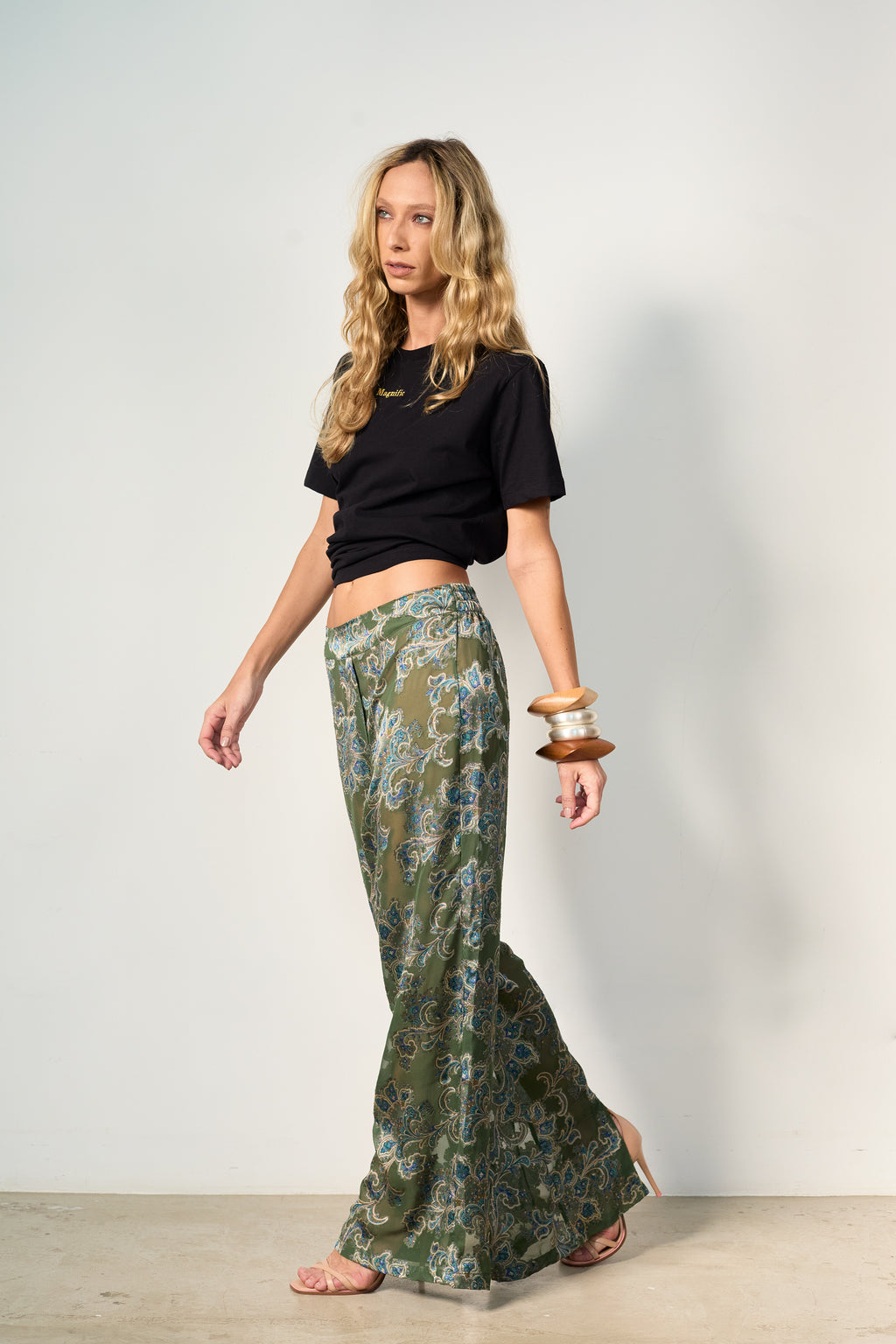 CALÇA ESTAMPADA VERDE