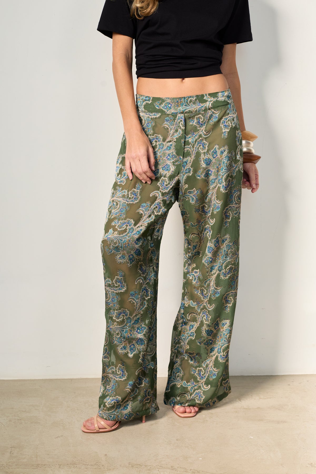 CALÇA ESTAMPADA VERDE