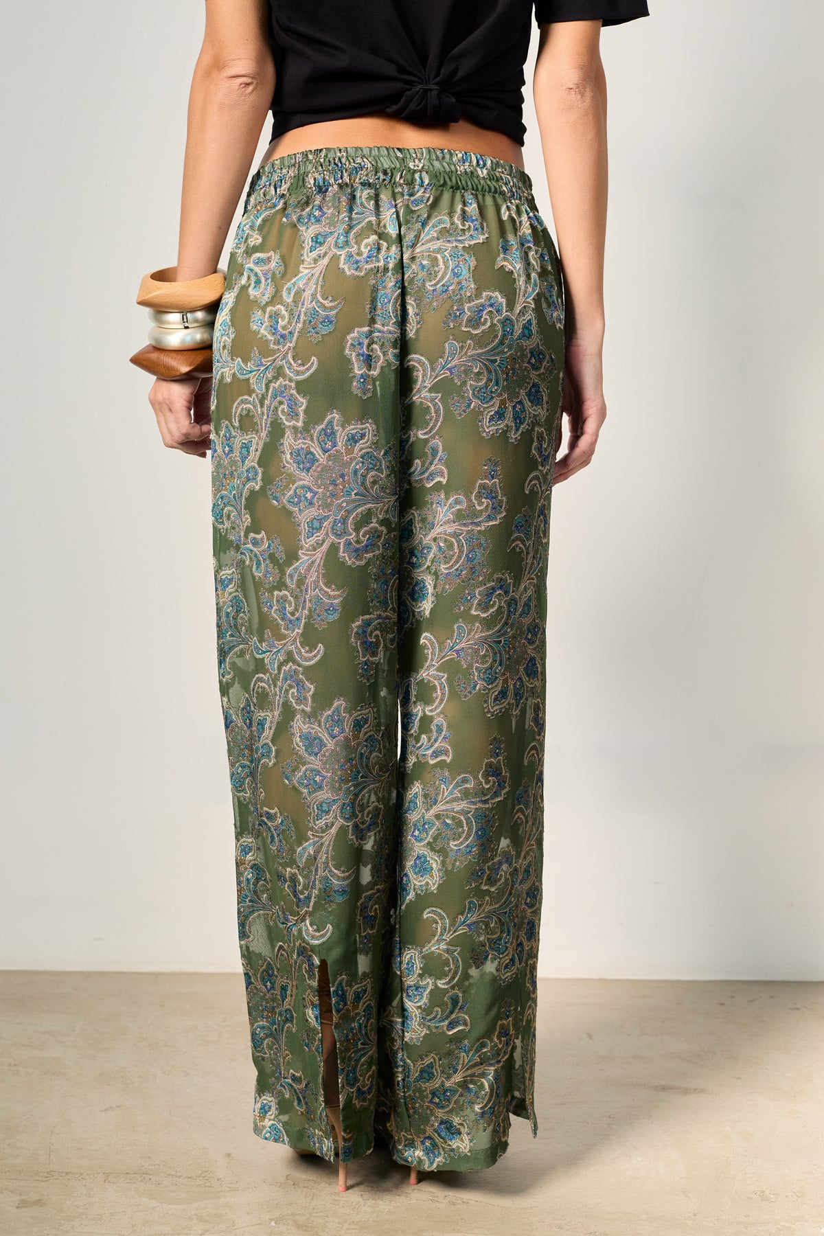 CALÇA ESTAMPADA VERDE