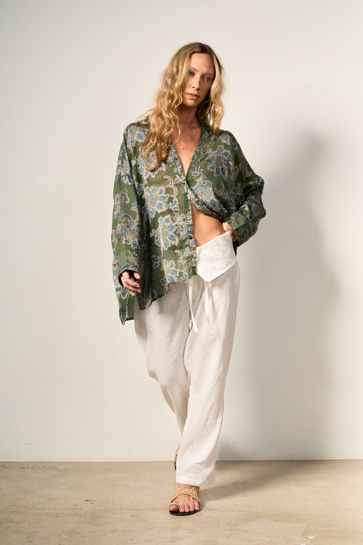 CAMISA ESTAMPADA VERDE