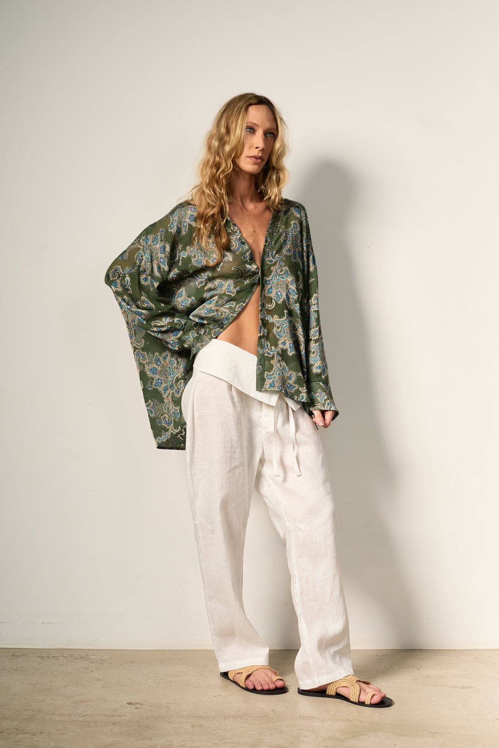 CAMISA ESTAMPADA VERDE