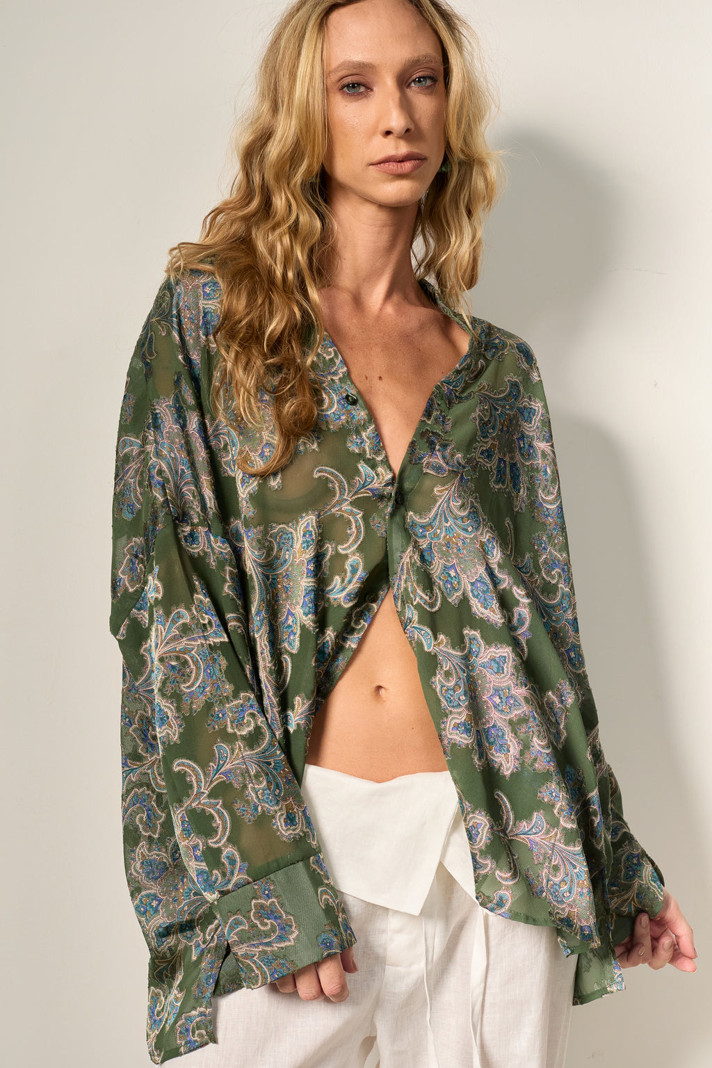CAMISA ESTAMPADA VERDE