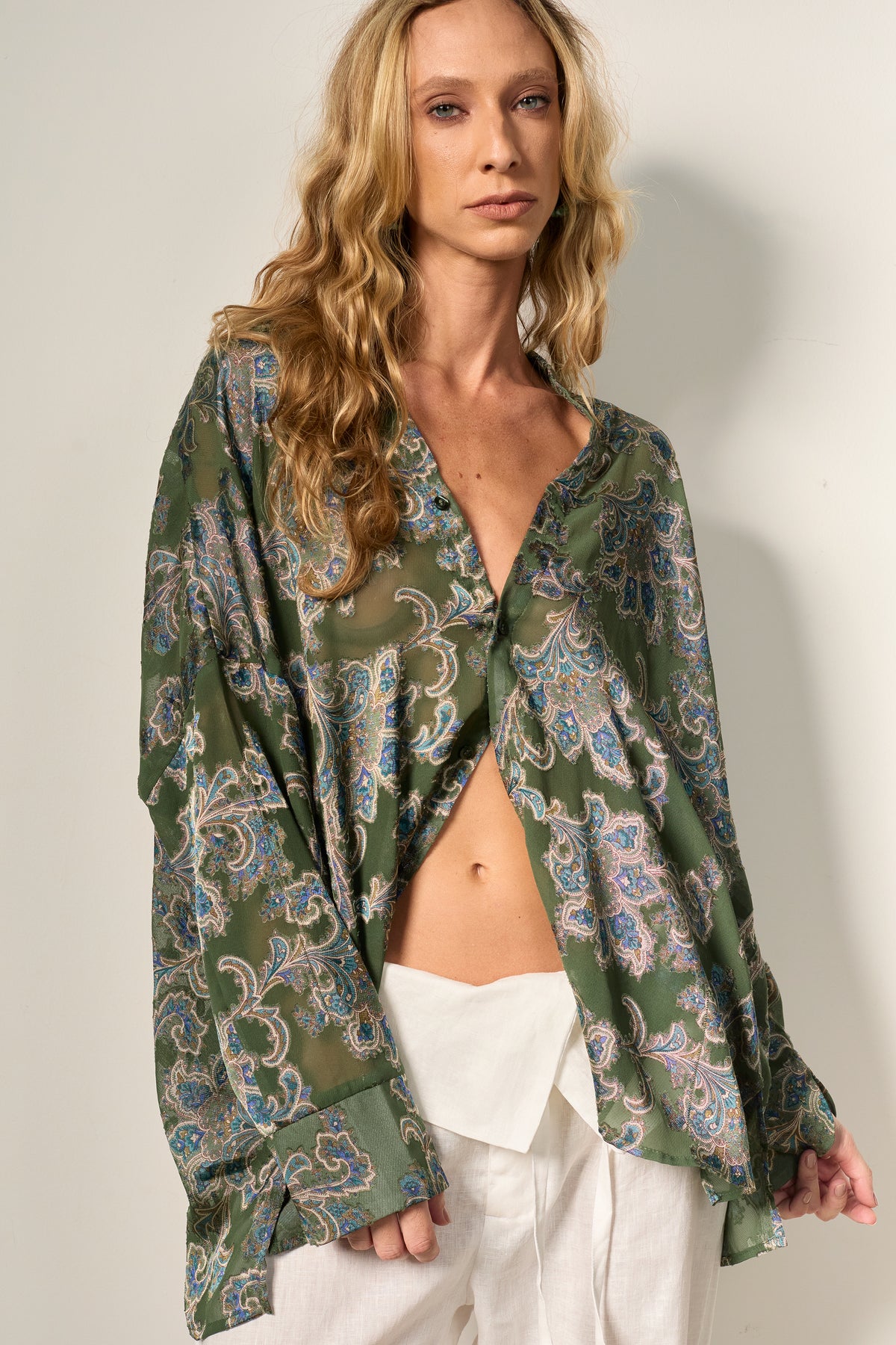 CAMISA ESTAMPADA VERDE
