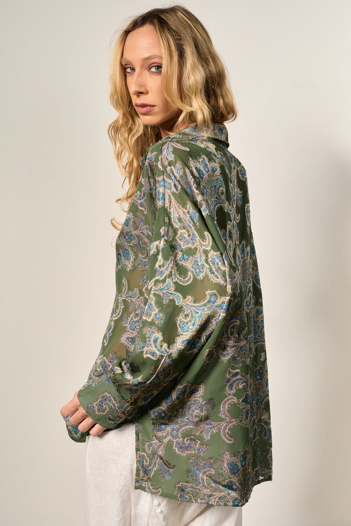 CAMISA ESTAMPADA VERDE