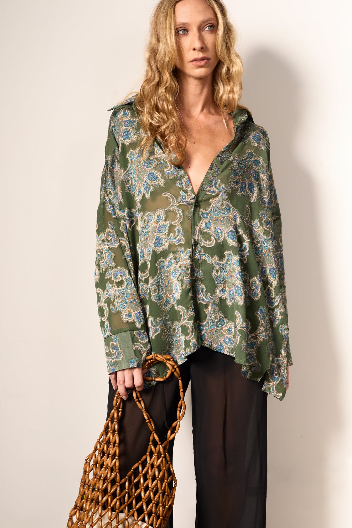 CAMISA ESTAMPADA VERDE
