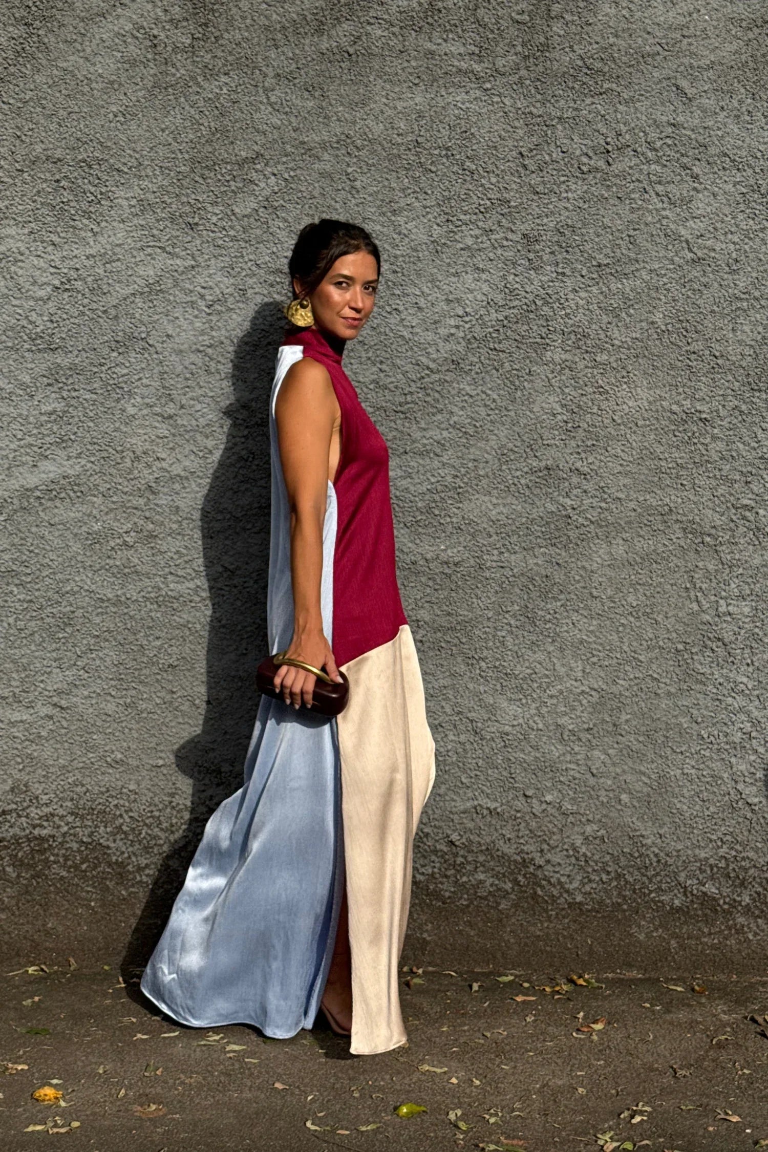 VESTIDO FESTA COLOR BLOCK - BOOBOO