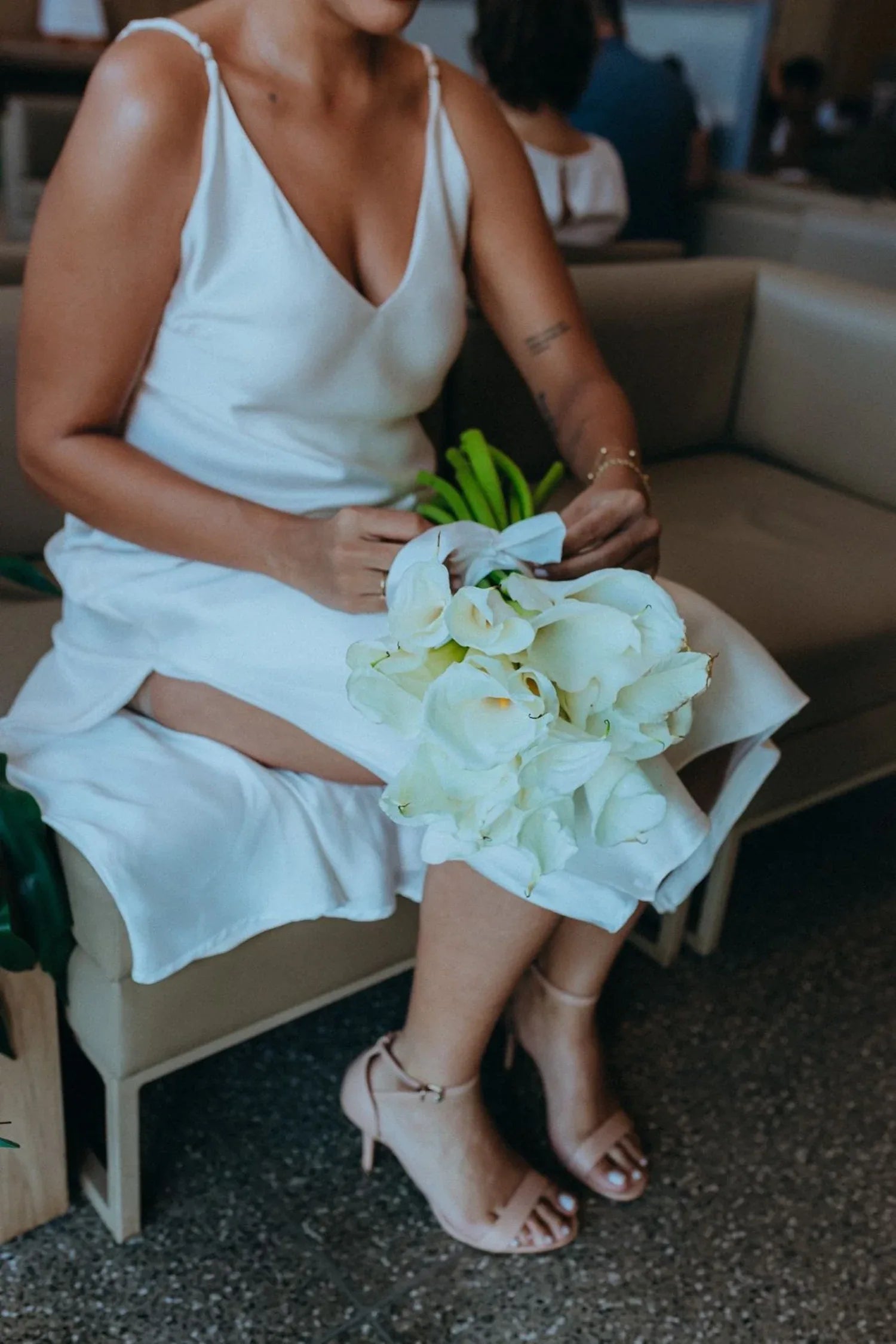 SLIP DRESS OFF WHITE - BOOBOO