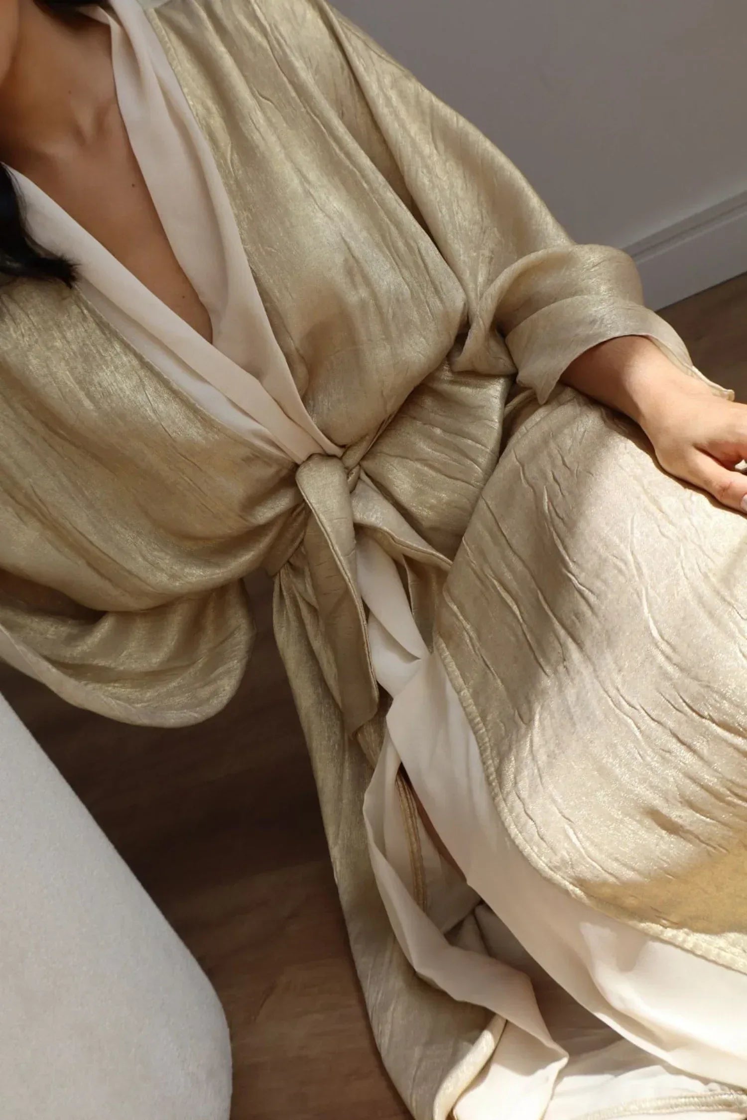 KIMONO LEQUE OURO VELHO E AVEIA - BOOBOO