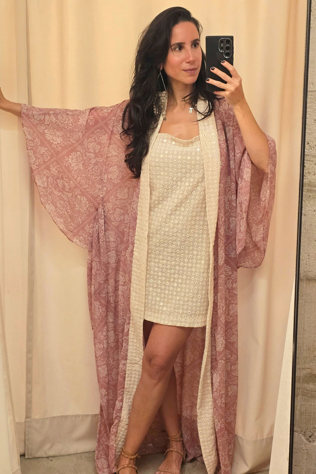 KIMONO LONGO PAISLEY ROSE