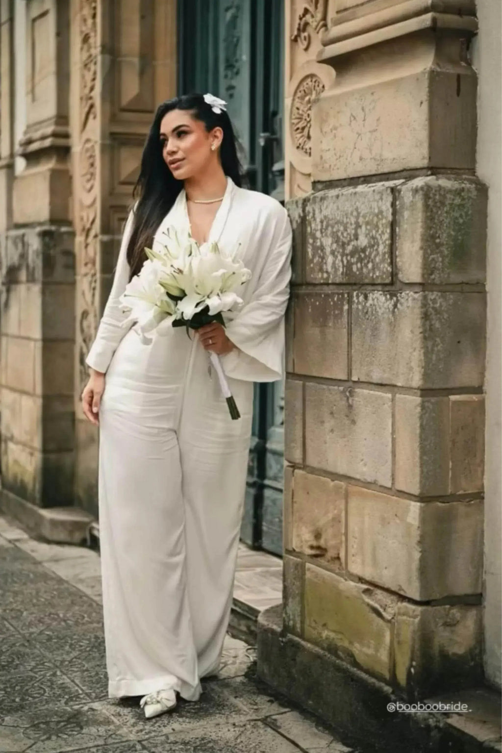 MACACÃO LAÇO OFF WHITE - BOOBOO Bride