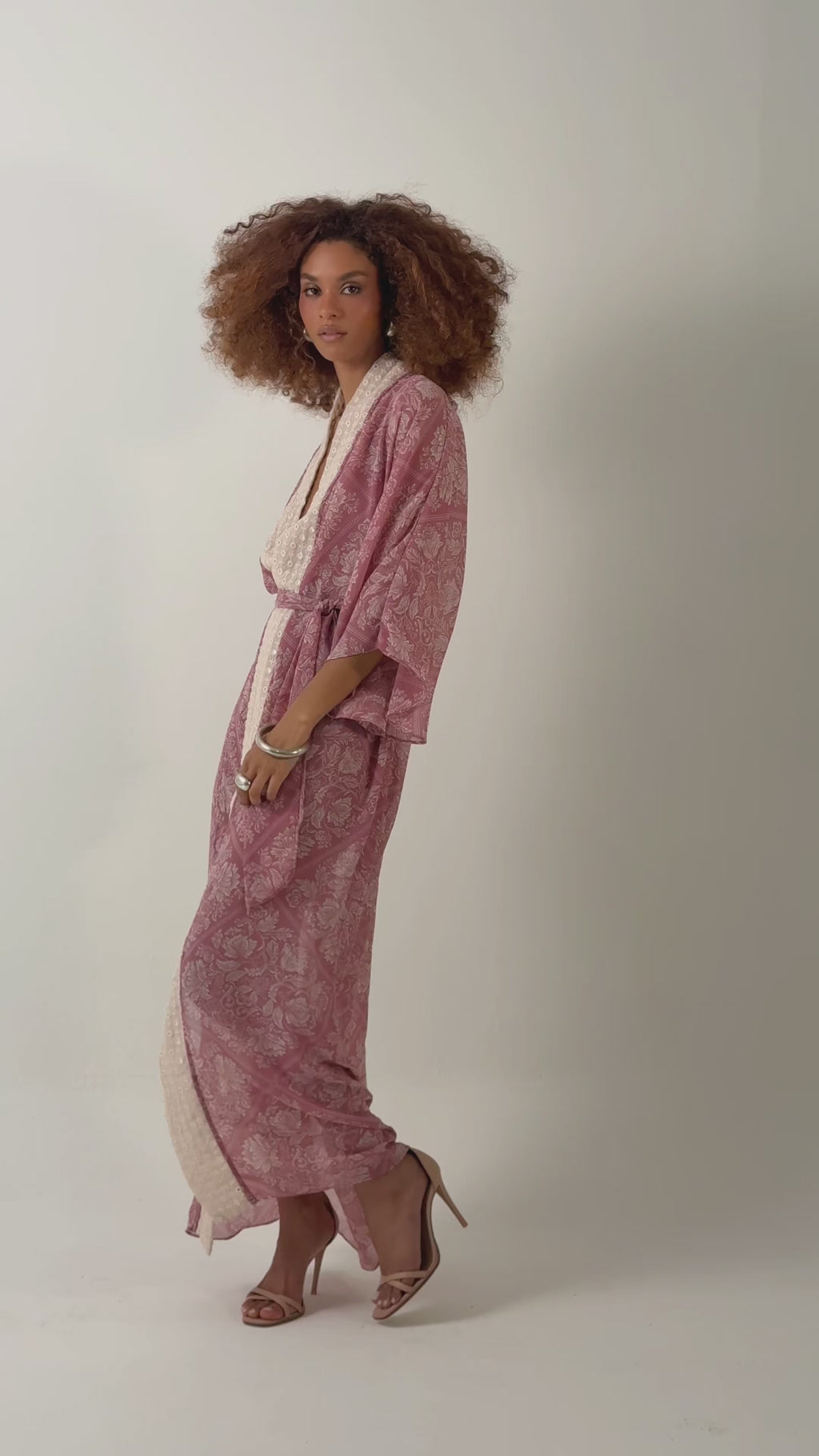 KIMONO LONGO PAISLEY ROSE