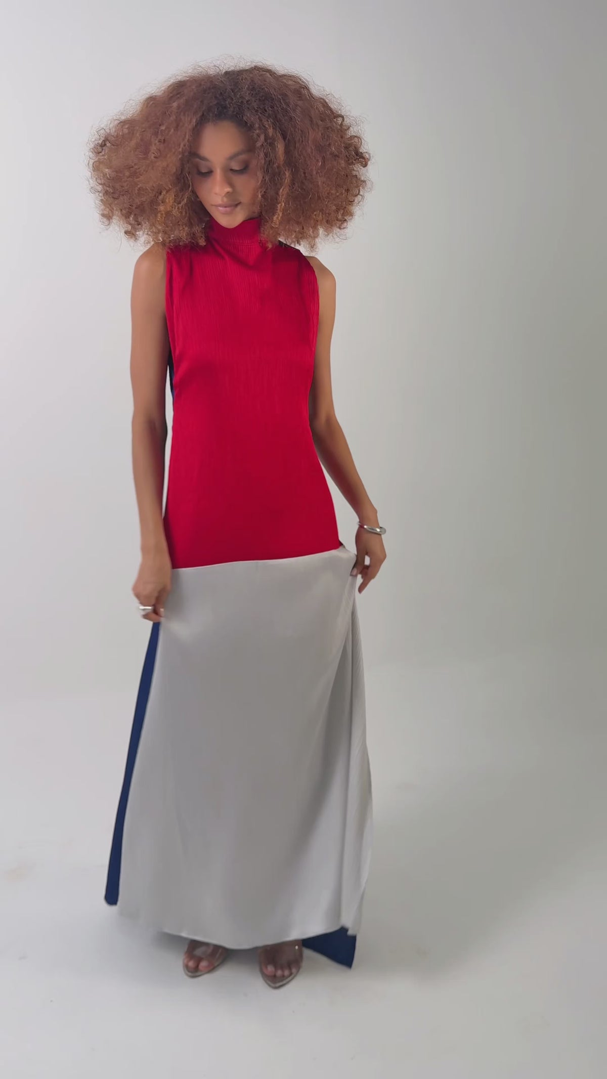 VESTIDO COLOR BLOCK MARINHO