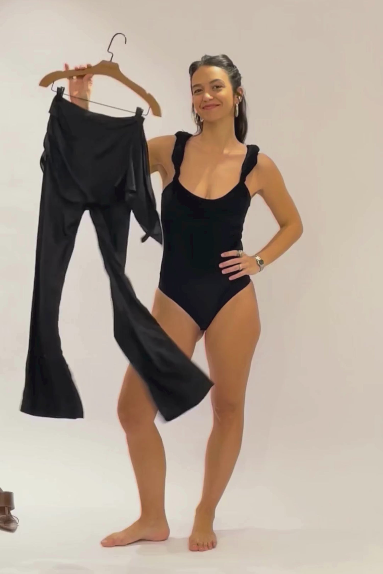 KAFTAN DUAL PRETA E AREIA