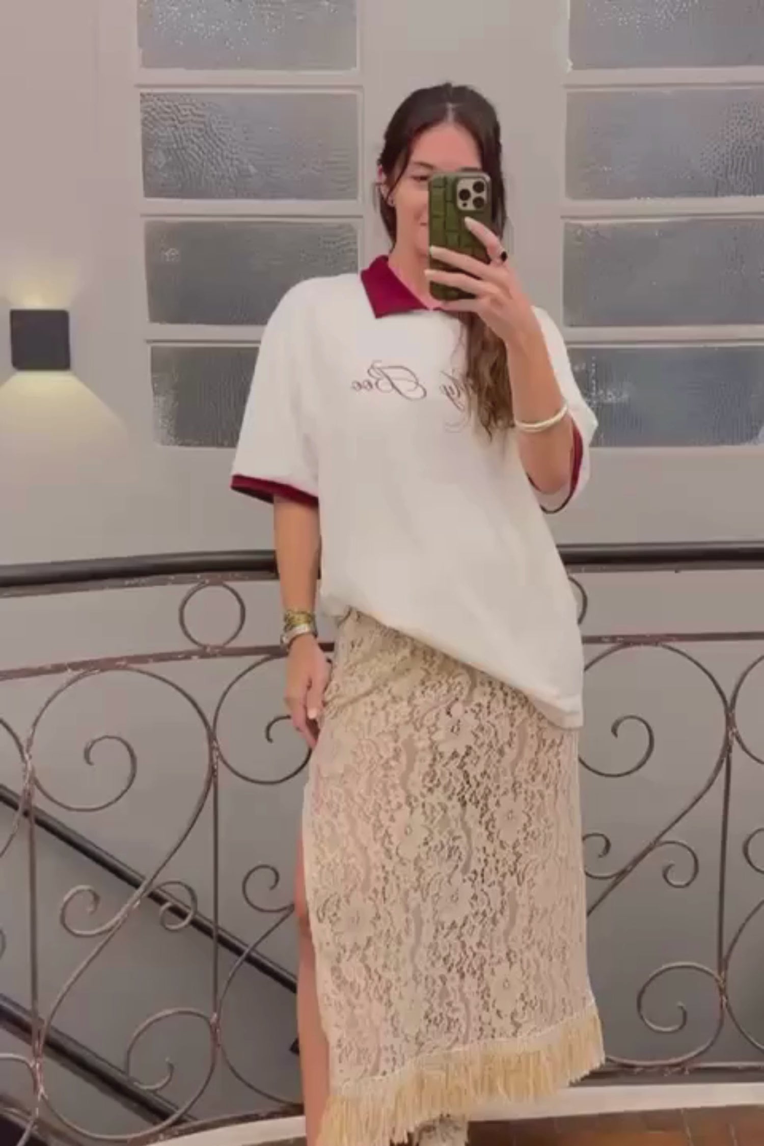 SAIA RENDA AREIA COM FRANJA