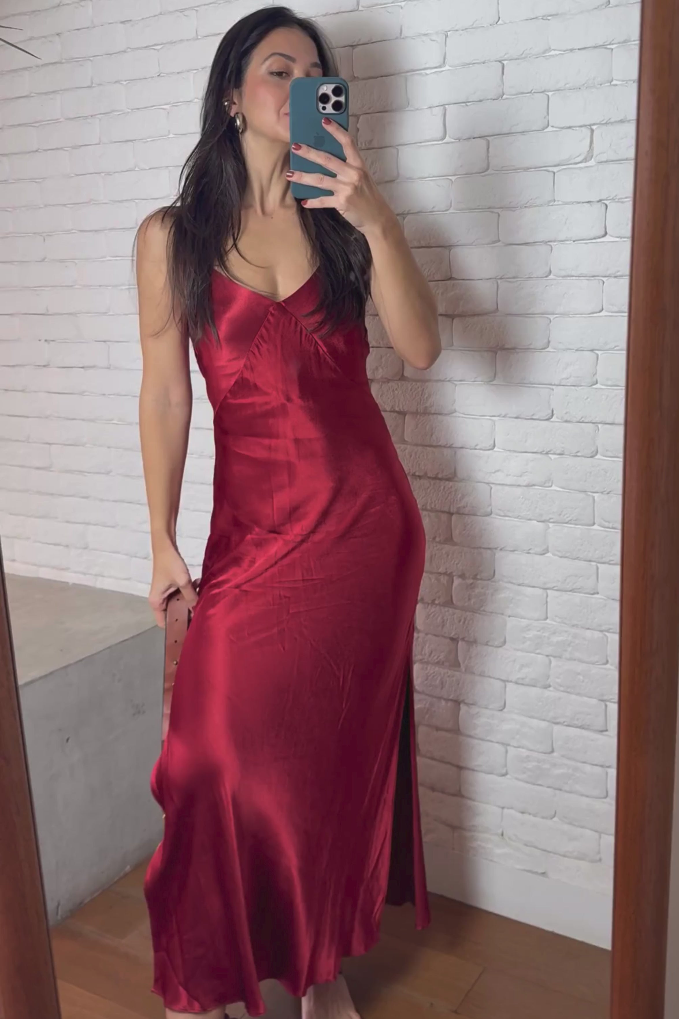 SLIP DRESS TELHA